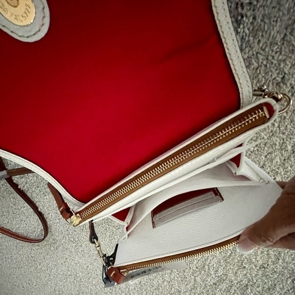 Dooney & Bourke Pebble Grain White Hunter Cross-Body Bag - Picture 7 of 11